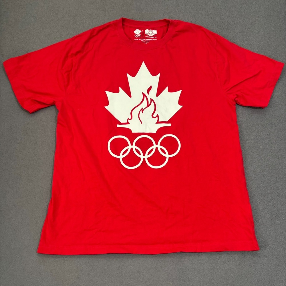 Hudson's Bay Company Vancouver 2010 Olympic Torch Large Red T-Shirt